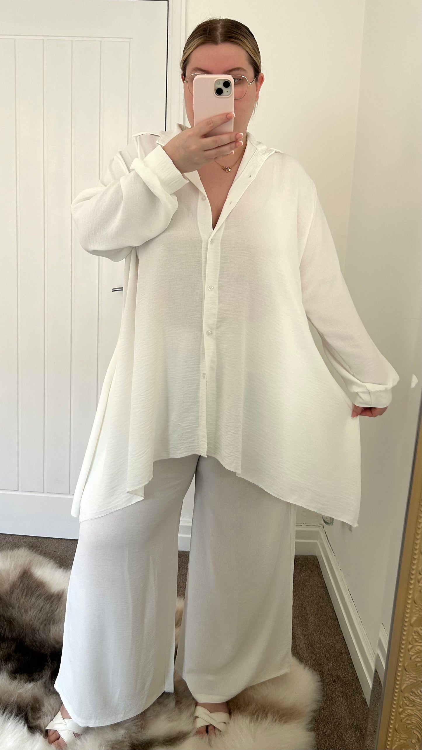 Wide Leg Elasticated Waist Trousers