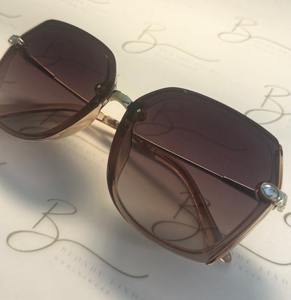 BEVERLY Brown Frame Sunglasses