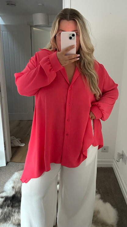 Oversized Flowy Spring Adjustable Shirt