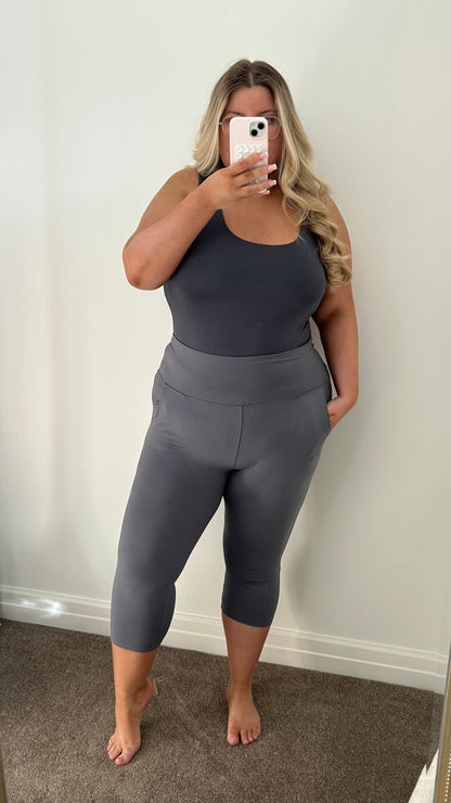 Soft Touch High Waisted Capri Trousers