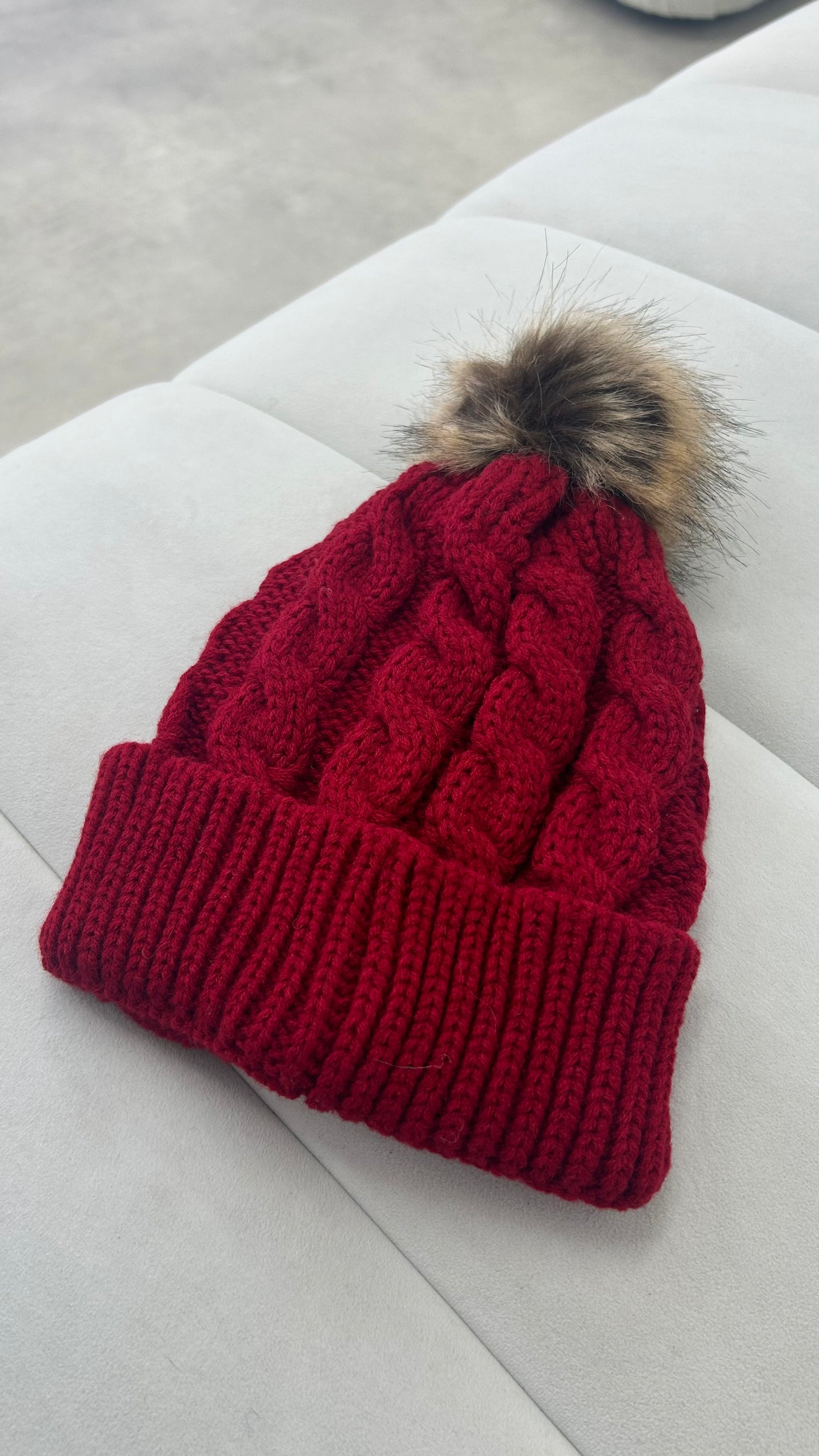 Cable Knit Bobble Hat