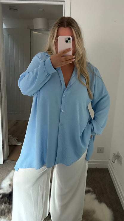 Oversized Flowy Spring Adjustable Shirt