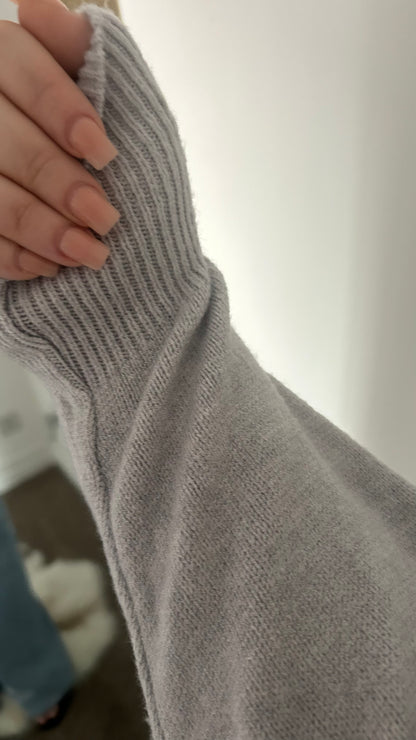 Soft Touch Knit Adjustable Neck Batwing Jumper