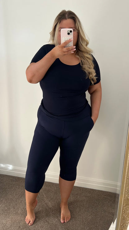 Soft Touch High Waisted Capri Trousers