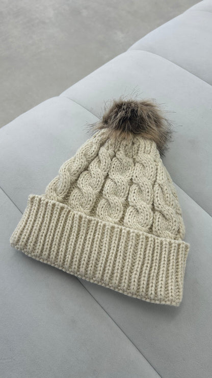 Cable Knit Bobble Hat