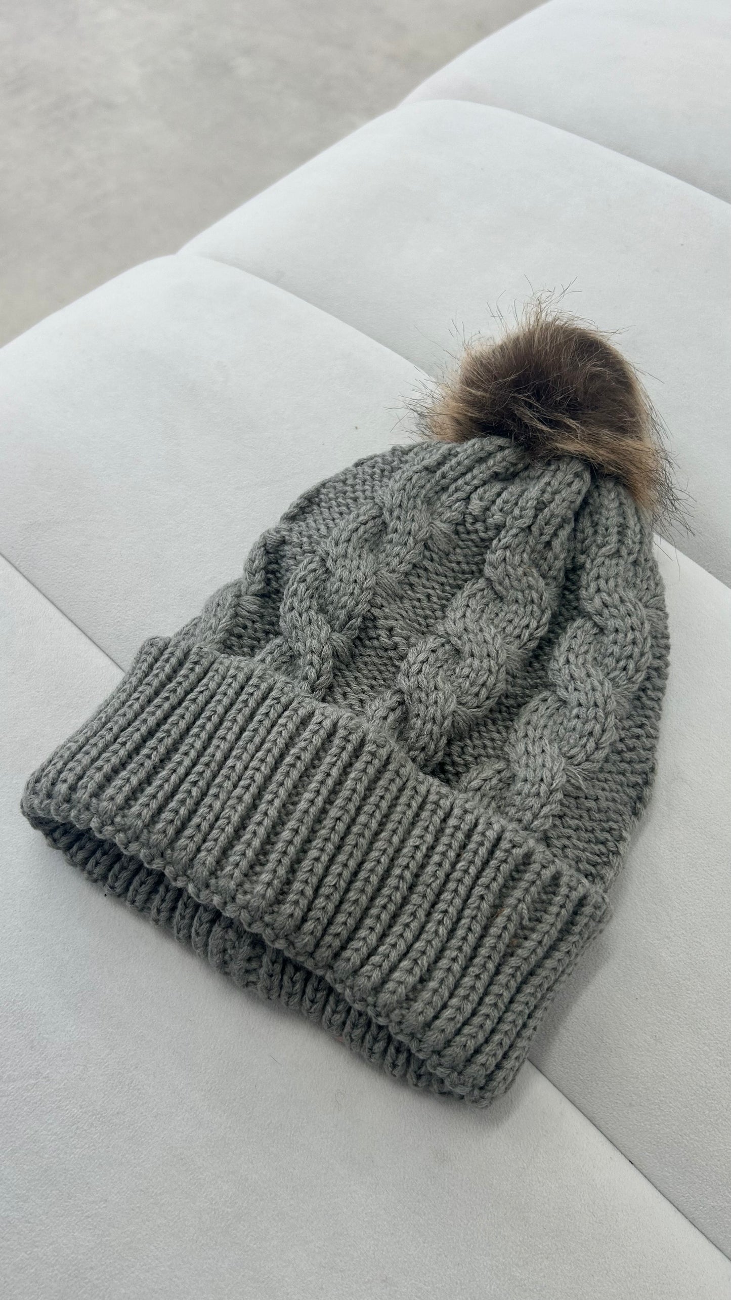 Cable Knit Bobble Hat