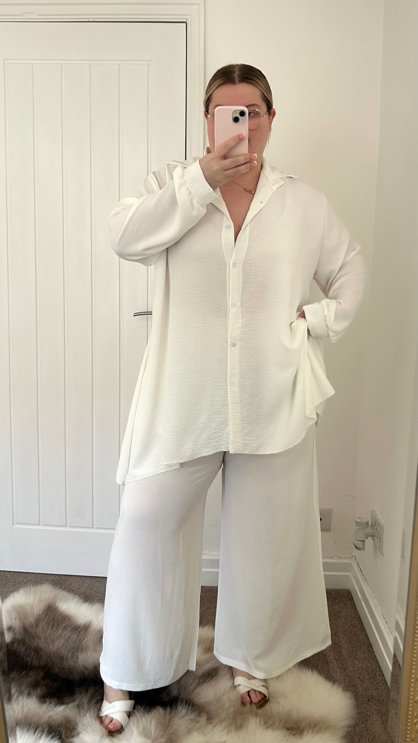 Wide Leg Elasticated Waist Trousers