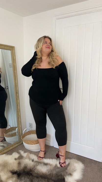 Soft Touch High Waisted Capri Trousers