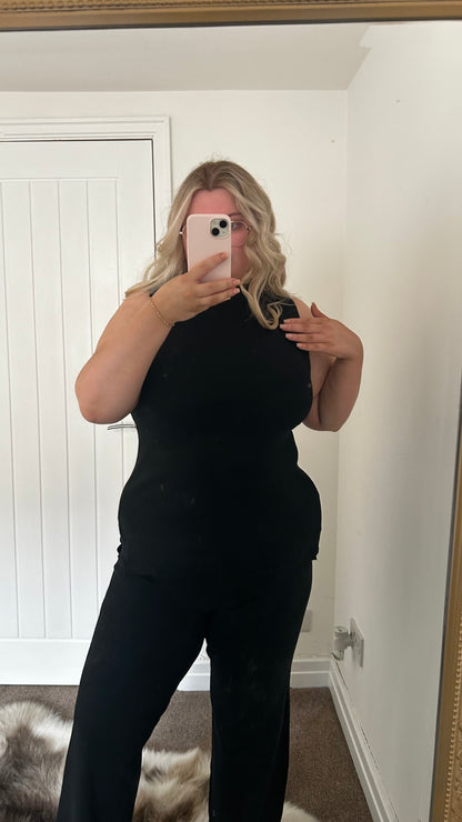 Soft Touch Mock Neck Knitted Trouser Set