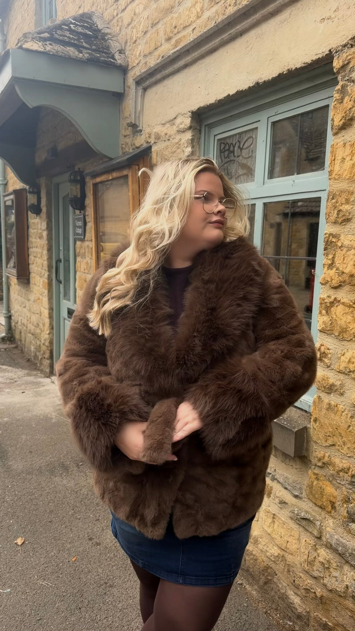 The Luxe - Faux Fur Belted Autumn Coat
