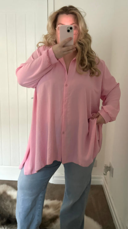 Oversized Flowy Spring Adjustable Shirt