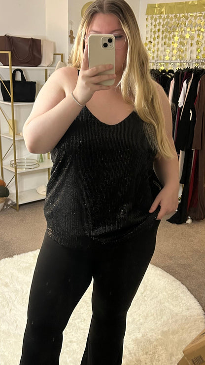 Sparkle Sequin Cami Vest Top